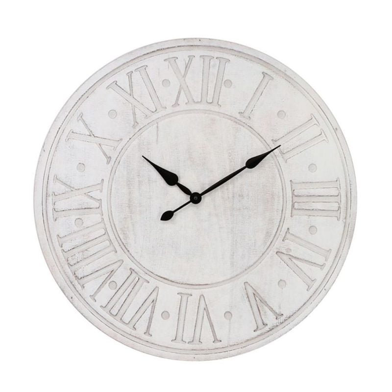 Έπιπλα Artikia Bianco Ρολόι τοίχου Λευκό D60cm Brand Maison