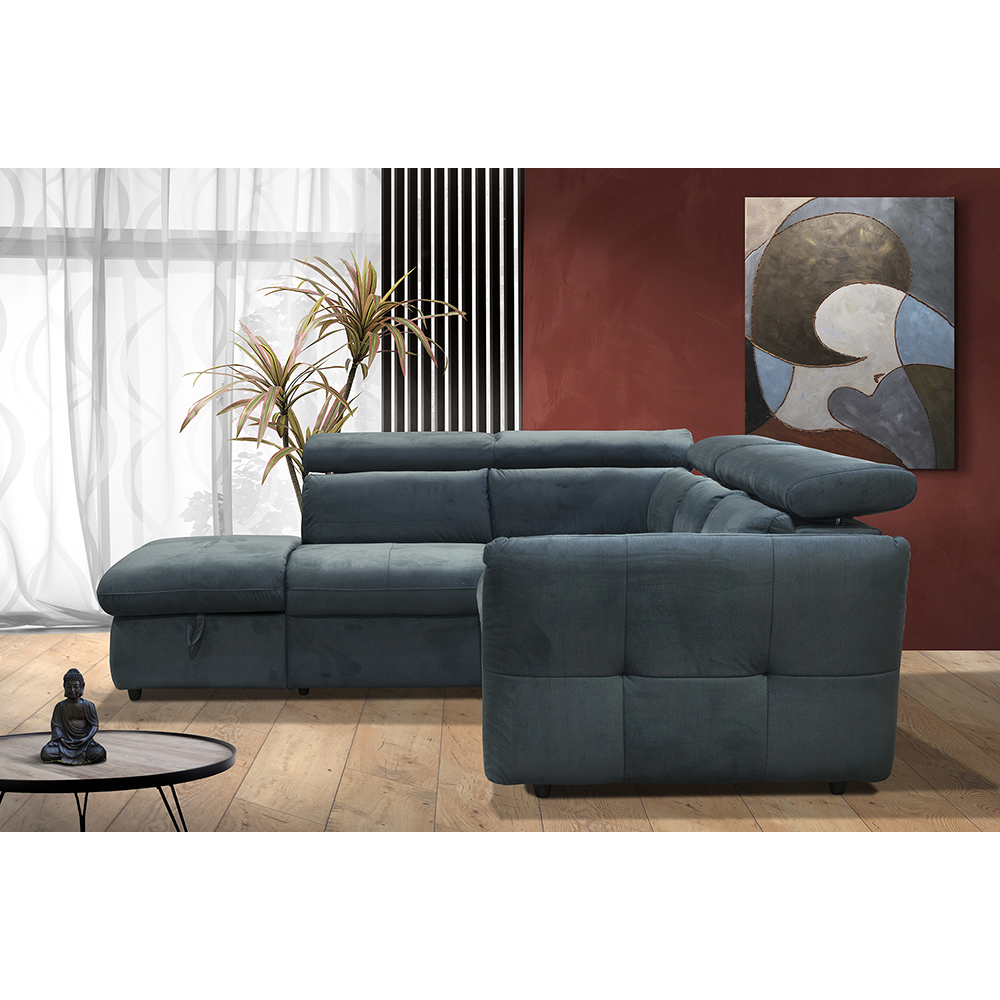 MONSERAT ΚΑΝΑΠΕΣ ΚΡΕΒΑΤΙ ΓΩΝΙΑ ΑΡΙΣΤΕΡΗ PETROL 254x224x90 - Image 5