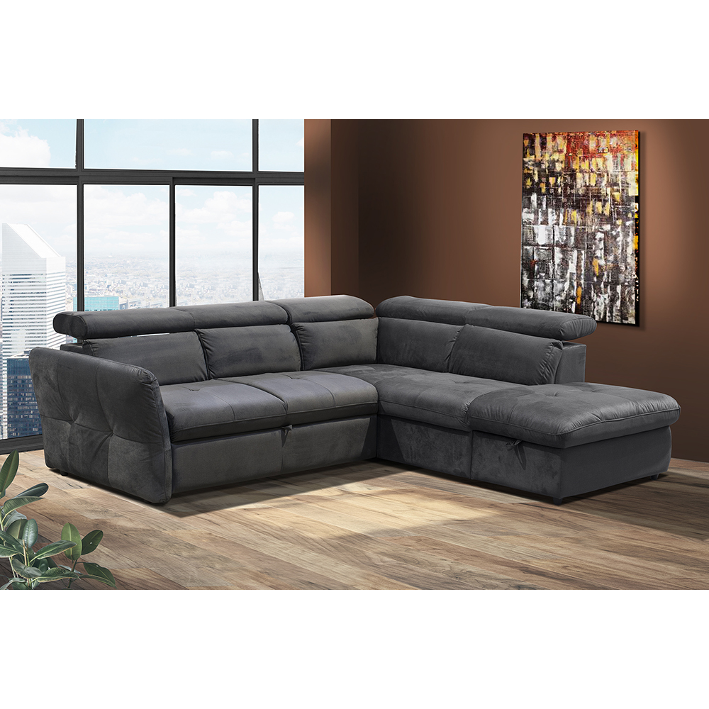 MONSERAT ΚΑΝΑΠΕΣ ΚΡΕΒΑΤΙ ΓΩΝΙΑ ΔΕΞΙΑ ΑΝΘΡΑΚΙ 254x224x90 - Image 3