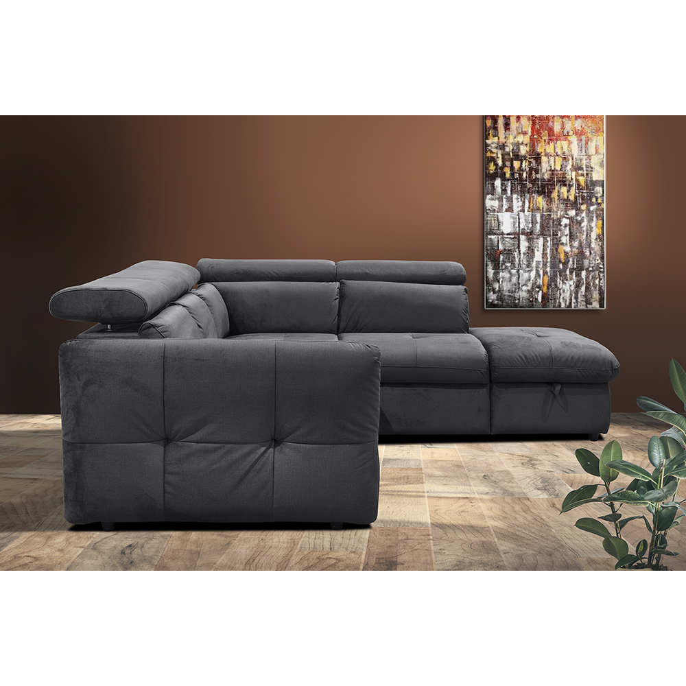 MONSERAT ΚΑΝΑΠΕΣ ΚΡΕΒΑΤΙ ΓΩΝΙΑ ΔΕΞΙΑ ΑΝΘΡΑΚΙ 254x224x90 - Image 5