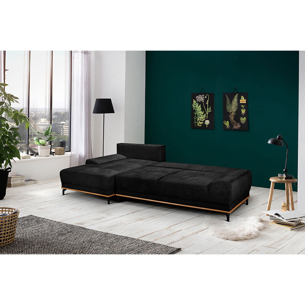 NATURA ΚΑΝΑΠΕΣ ΚΡΕΒΑΤΙ ΓΩΝΙΑ ΑΡΙΣΤΕΡΗ ΑΝΘΡΑΚΙ 283x164x90 - Image 2