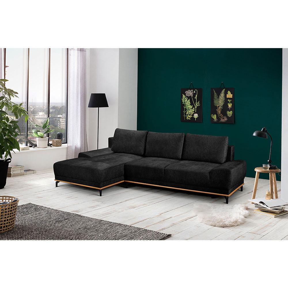 NATURA ΚΑΝΑΠΕΣ ΚΡΕΒΑΤΙ ΓΩΝΙΑ ΑΡΙΣΤΕΡΗ ΑΝΘΡΑΚΙ 283x164x90 - Image 3