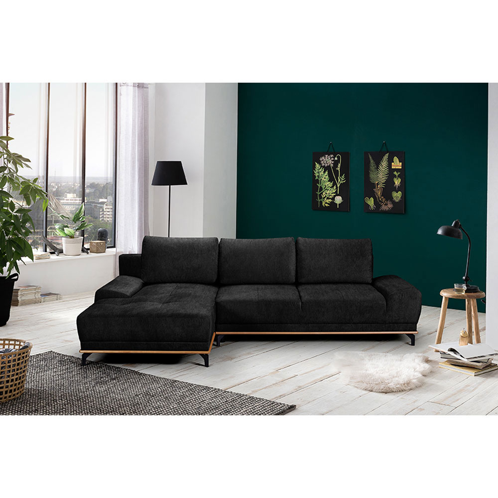 NATURA ΚΑΝΑΠΕΣ ΚΡΕΒΑΤΙ ΓΩΝΙΑ ΑΡΙΣΤΕΡΗ ΑΝΘΡΑΚΙ 283x164x90 - Image 4