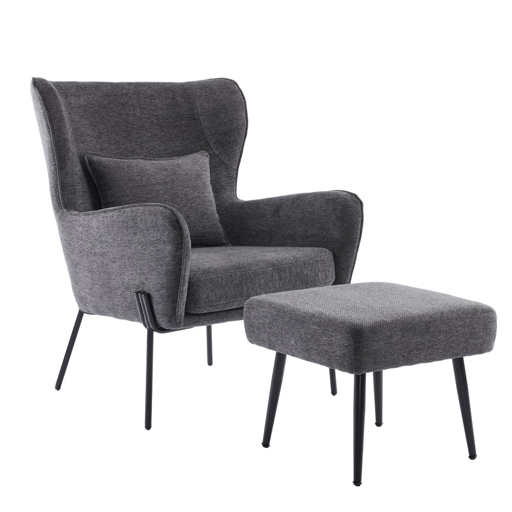 CHILLOUT ΠΟΛΥΘΡΟΝΑ ΣΚΑΜΠΩ ΣΕΤ ΓΚΡΙ ΣΚΟΥΡΟ 84x74x97.5