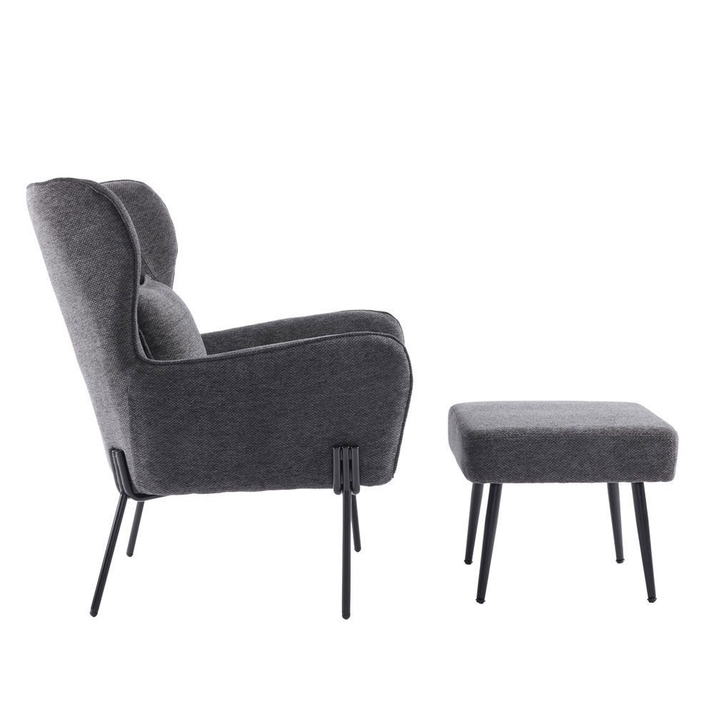 CHILLOUT ΠΟΛΥΘΡΟΝΑ ΣΚΑΜΠΩ ΣΕΤ ΓΚΡΙ ΣΚΟΥΡΟ 84x74x97.5 - Image 3