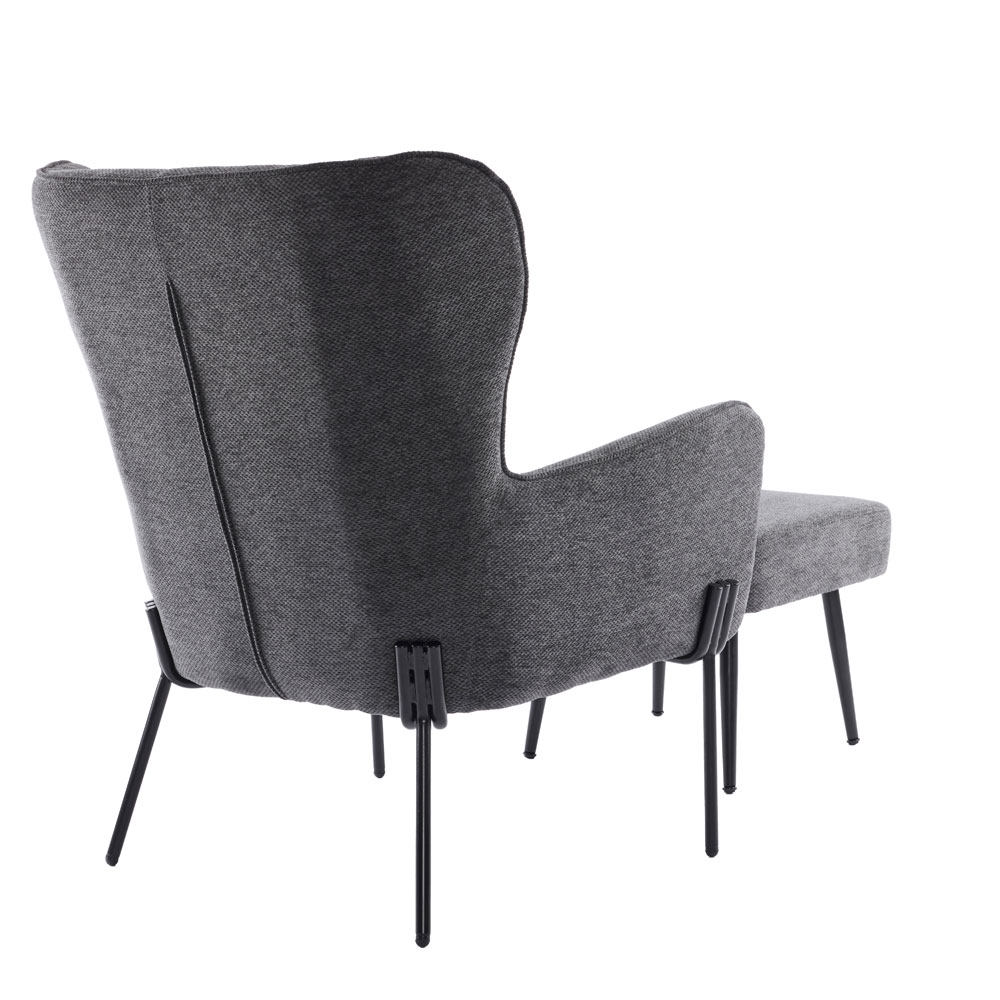 CHILLOUT ΠΟΛΥΘΡΟΝΑ ΣΚΑΜΠΩ ΣΕΤ ΓΚΡΙ ΣΚΟΥΡΟ 84x74x97.5 - Image 4