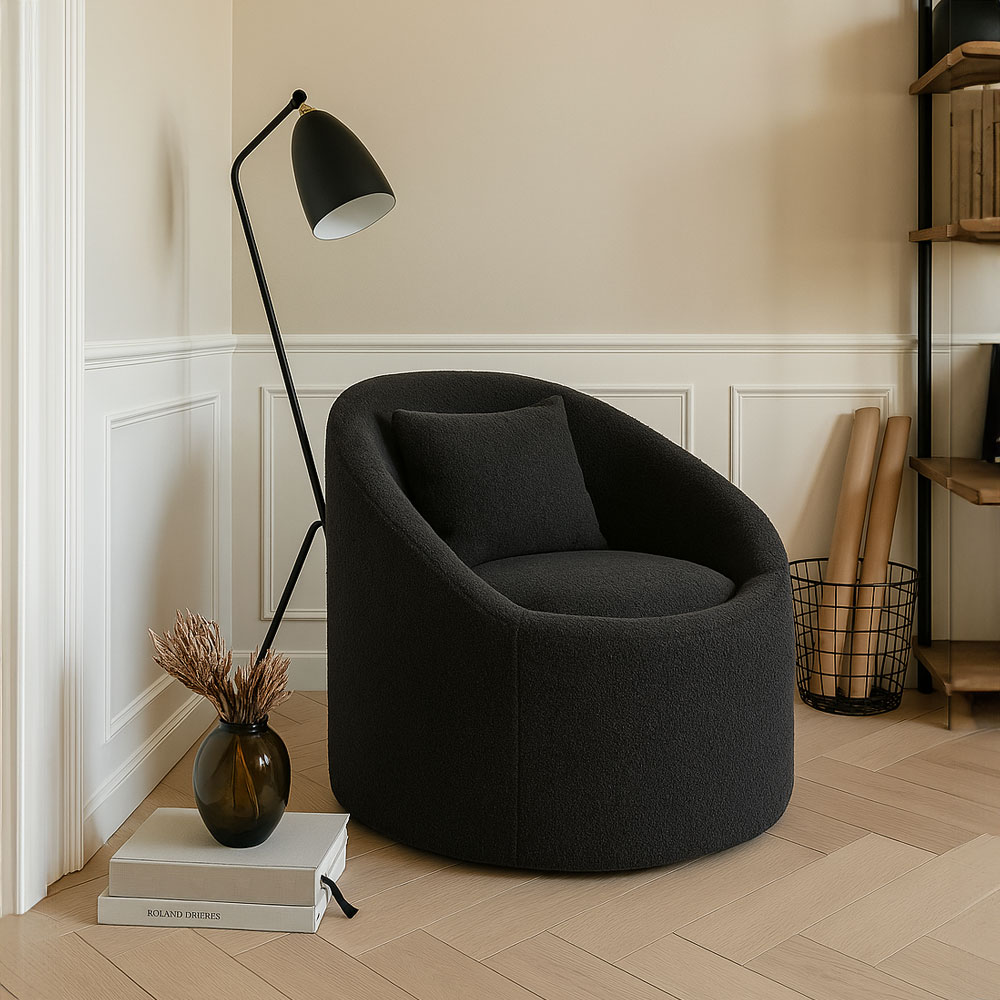 SOFTY ΠΟΛΥΘΡΟΝΑ ΠΕΡΙΣΤΡΕΦΟΜΕΝΗ ΓΚΡΙ ΣΚΟΥΡΟ 80x80x77 - Image 2