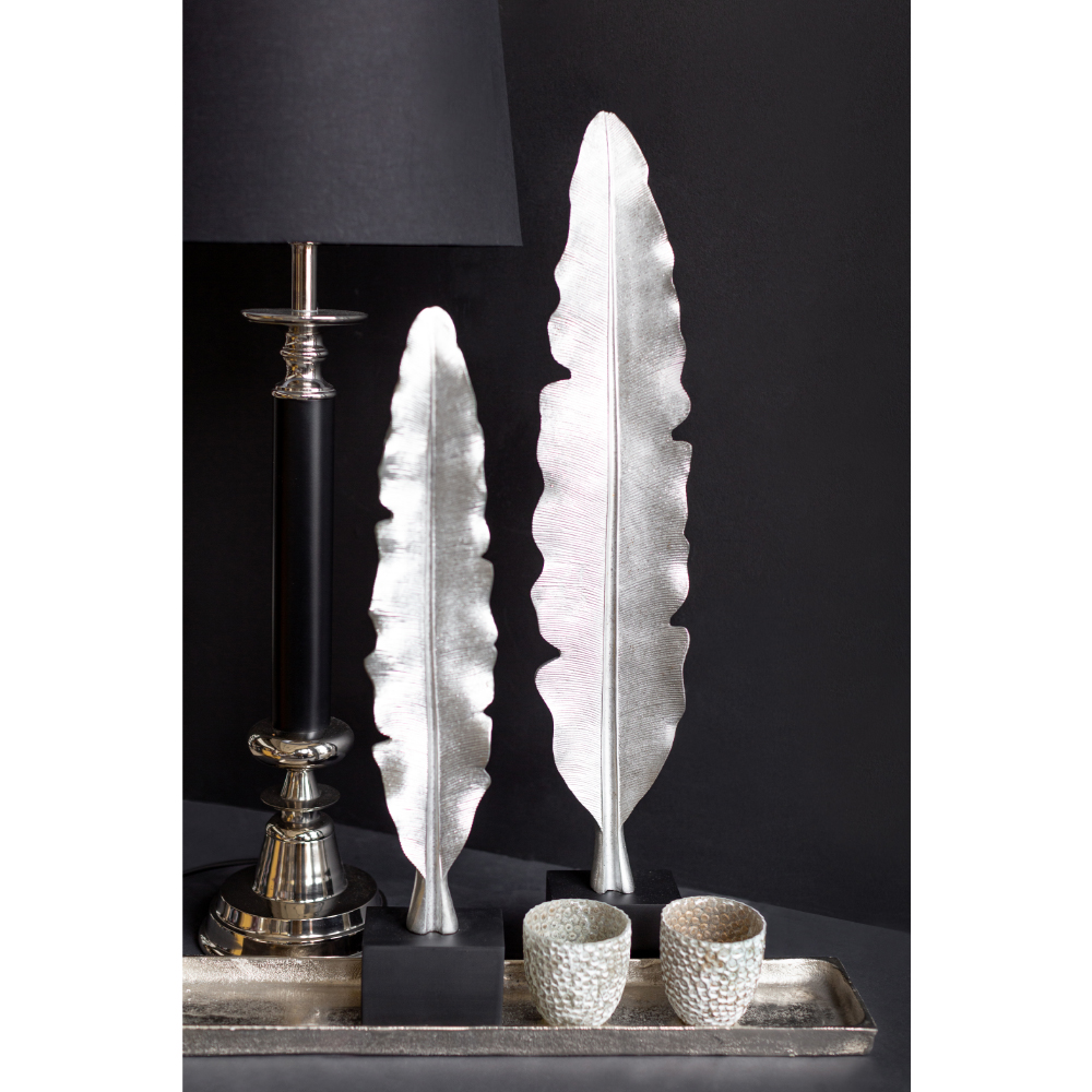 FEATHERS ΔΙΑΚΟΣΜΗΤΙΚΟ ΦΤΕΡΟ 11x11x58 POLYRESIN ΑΣΗΜΙ ΞΥΛΟ - Image 2