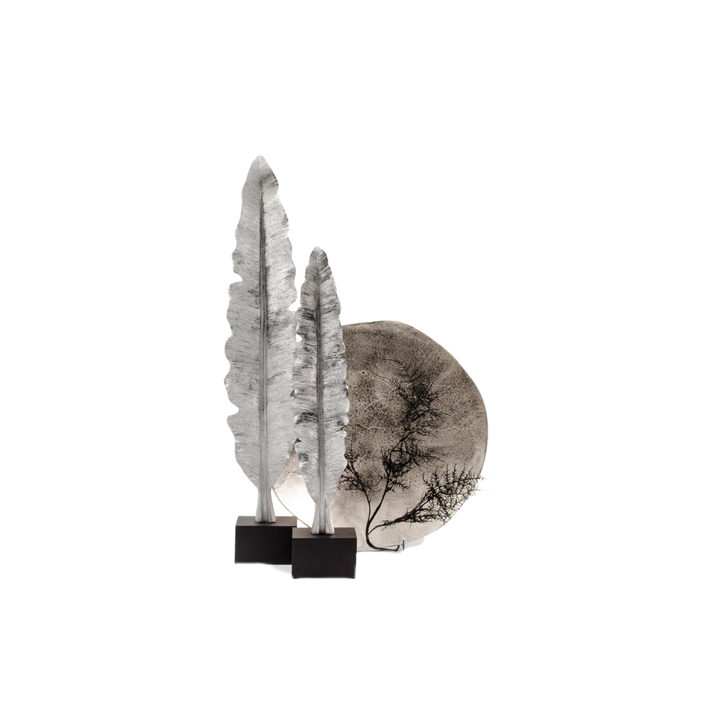 FEATHERS ΔΙΑΚΟΣΜΗΤΙΚΟ ΦΤΕΡΟ 11x11x58 POLYRESIN ΑΣΗΜΙ ΞΥΛΟ - Image 3