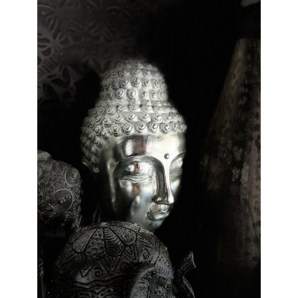 BUDAI ΔΙΑΚΟΣΜΗΤΙΚΟ ΒΟΥΔΑΣ 18x19x42 POLYRESIN ΑΣΗΜΙ - Image 2