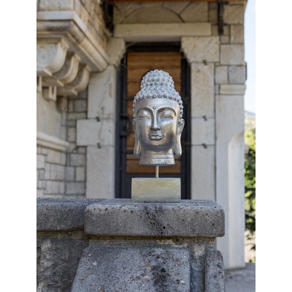 BUDAI ΔΙΑΚΟΣΜΗΤΙΚΟ ΒΟΥΔΑΣ 18x19x42 POLYRESIN ΑΣΗΜΙ - Image 3