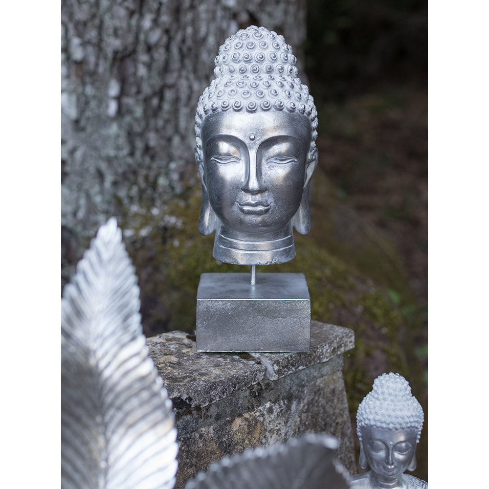 BUDAI ΔΙΑΚΟΣΜΗΤΙΚΟ ΒΟΥΔΑΣ 18x19x42 POLYRESIN ΑΣΗΜΙ - Image 5