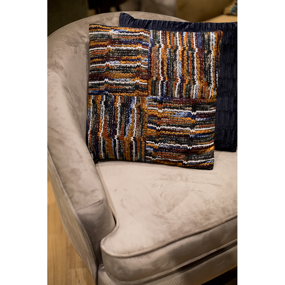 RELIEF ΔΙΑΚΟΣΜΗΤΙΚΟ ΜΑΞΙΛΑΡΙ 45x45 ΥΦΑΣΜΑ ΜΠΛΕ POLYESTER - Image 4