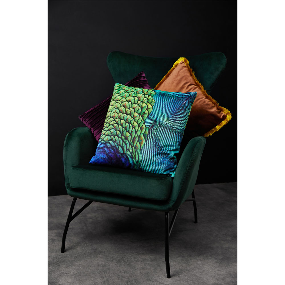 TRES ΔΙΑΚΟΣΜΗΤΙΚΟ ΜΑΞΙΛΑΡΙ 45x45 ΥΦΑΣΜΑ TERRACOTTA POLYESTER - Image 2