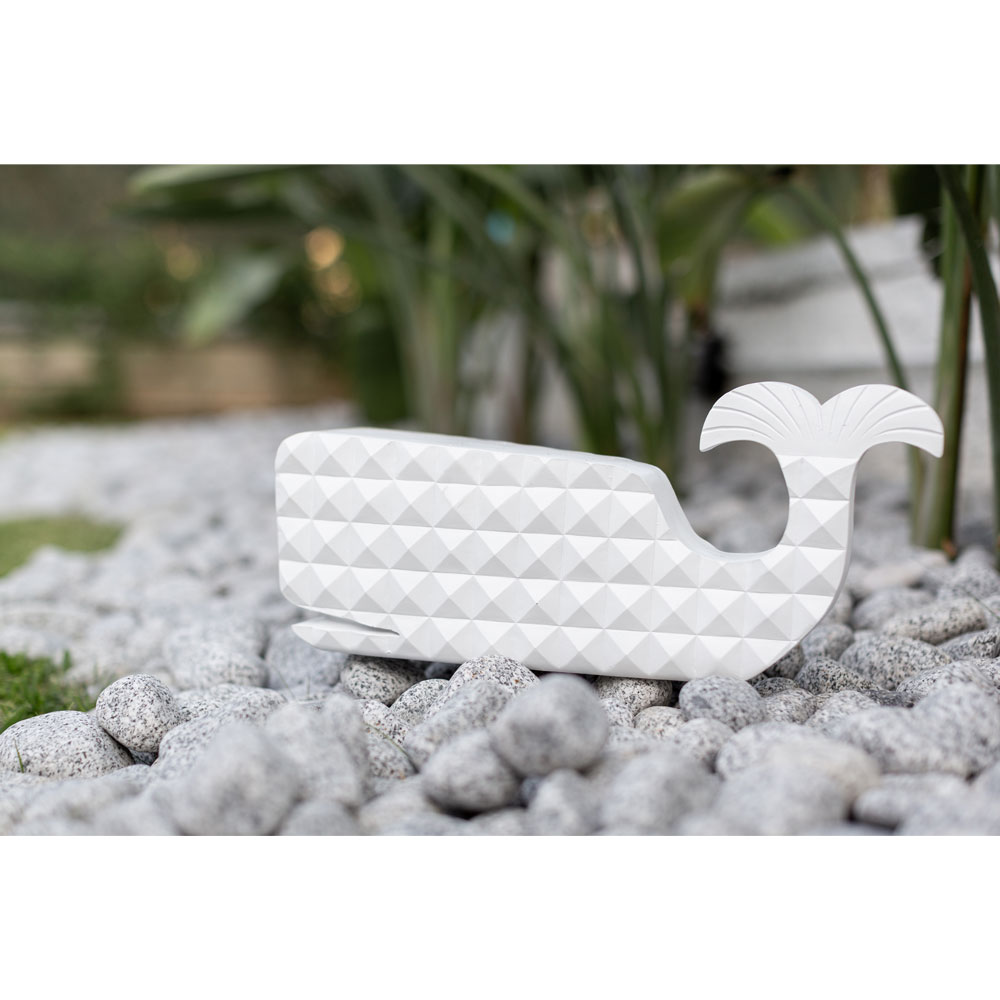 PISTRIS ΔΙΑΚΟΣΜΗΤΙΚΟ ΨΑΡΙ 40x11x18 POLYRESIN ΛΕΥΚΟ - Image 3