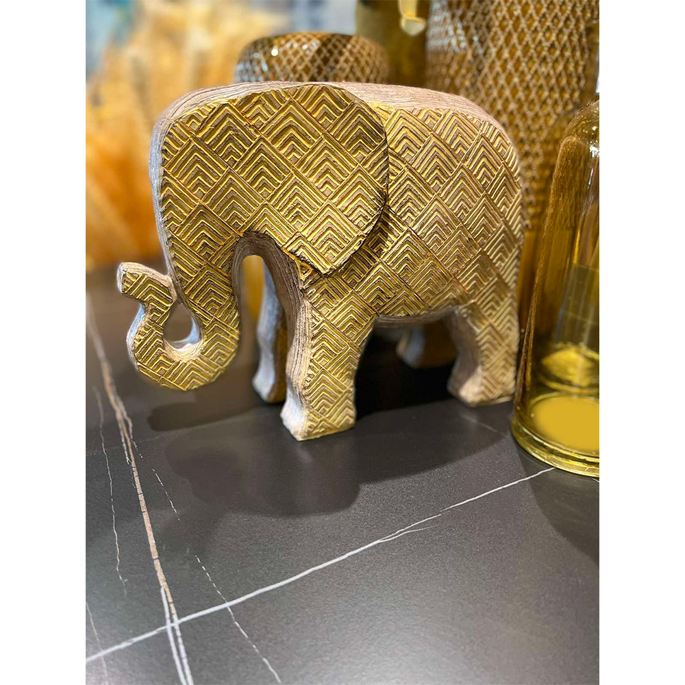 AFRICANA 1 ΔΙΑΚΟΣΜΗΤΙΚΟ ΕΛΕΦΑΝΤΑΣ 25x11x18 POLYRESIN ΚΙΤΡΙΝΟ - Image 2