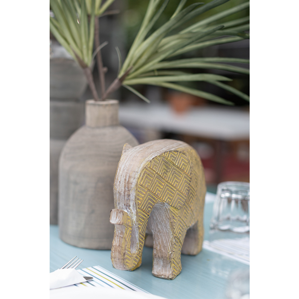 AFRICANA 2 ΔΙΑΚΟΣΜΗΤΙΚΟ ΕΛΕΦΑΝΤΑΣ 29x13x22 POLYRESIN ΚΙΤΡΙΝΟ - Image 3