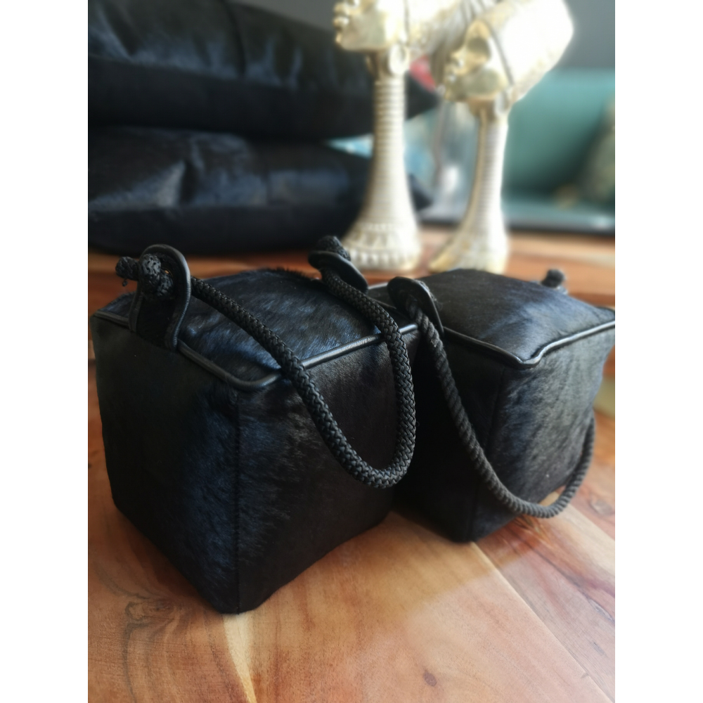 PUERTA ΔΙΑΚΟΣΜΗΤΙΚΟ DOOR STOPPER 15x15x15 ΔΕΡΜΑ ΜΑΥΡΟ ΒΑΜΒΑΚΙ - Image 2