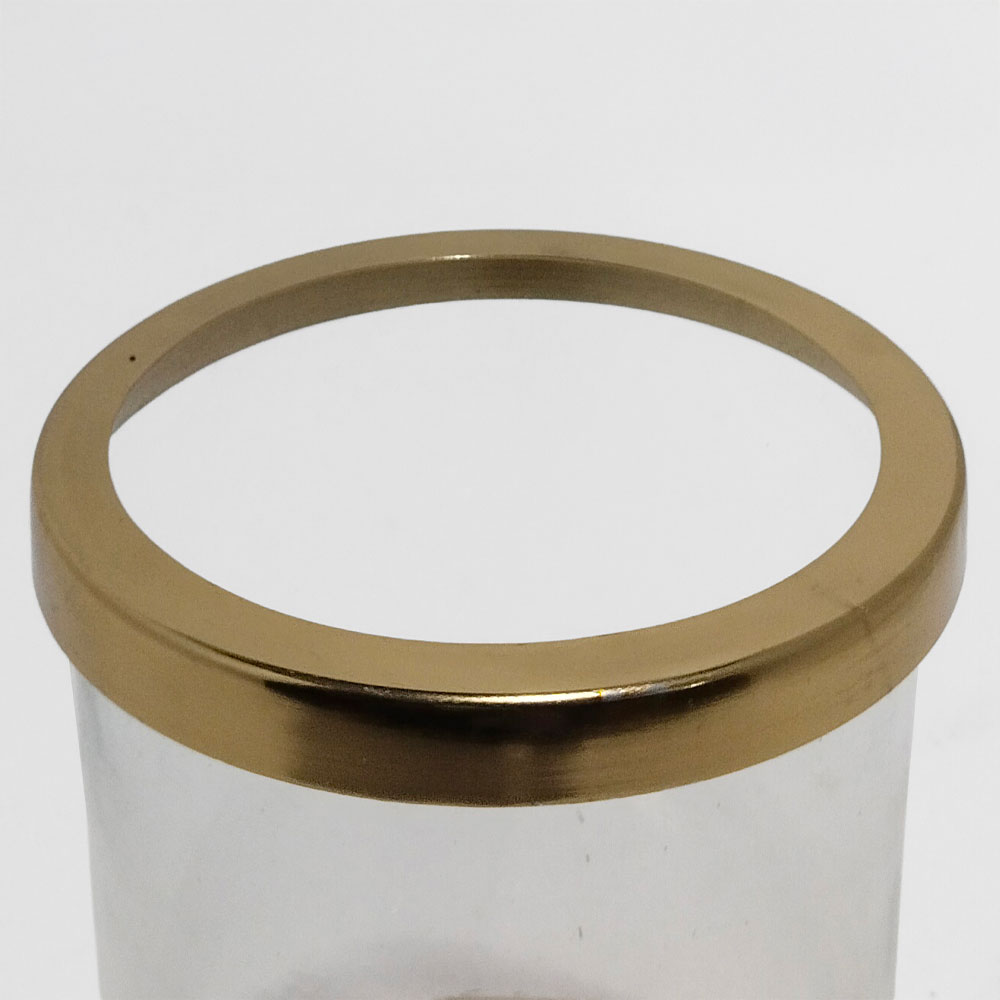 TITUL ΒΑΣΗ ΡΕΣΩ 14x14x18 ΑΛΟΥΜΙΝΙΟ ΧΡΥΣΟ ΓΥΑΛΙ - Image 2