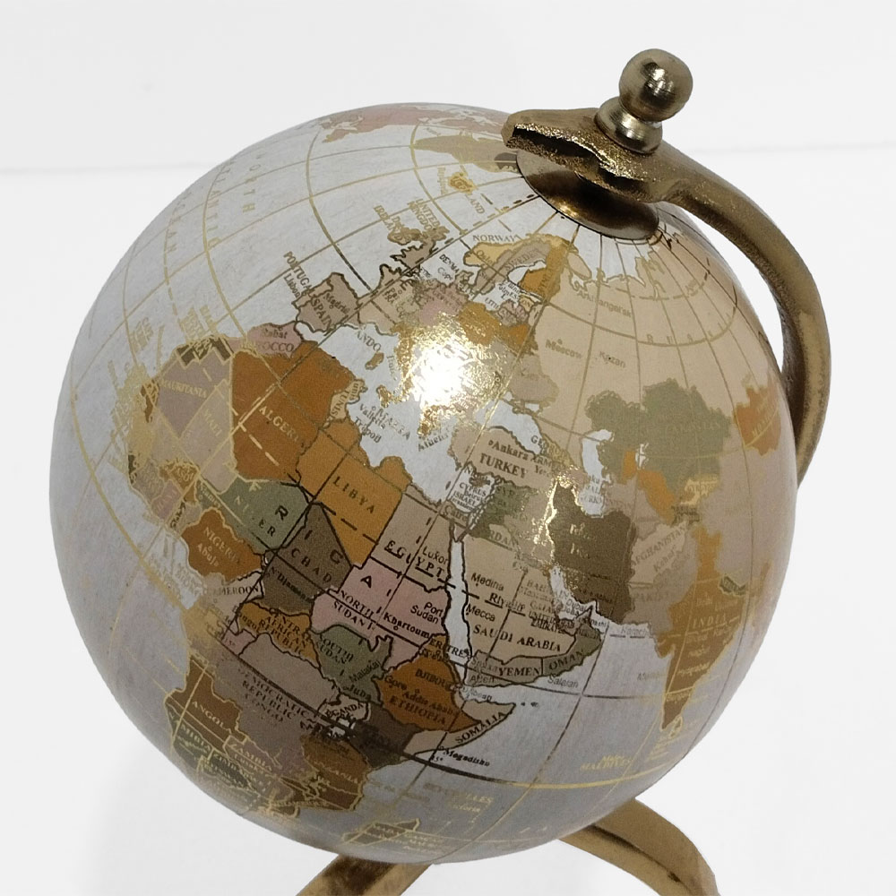 GLOBUS ΔΙΑΚΟΣΜΗΤΙΚΟ ΥΔΡΟΓΕΙΟΣ 15x15x41 ΑΛΟΥΜΙΝΙΟ ΧΡΥΣΟ ΛΕΥΚΟ ΠΛΑΣΤΙΚΟ - Image 2