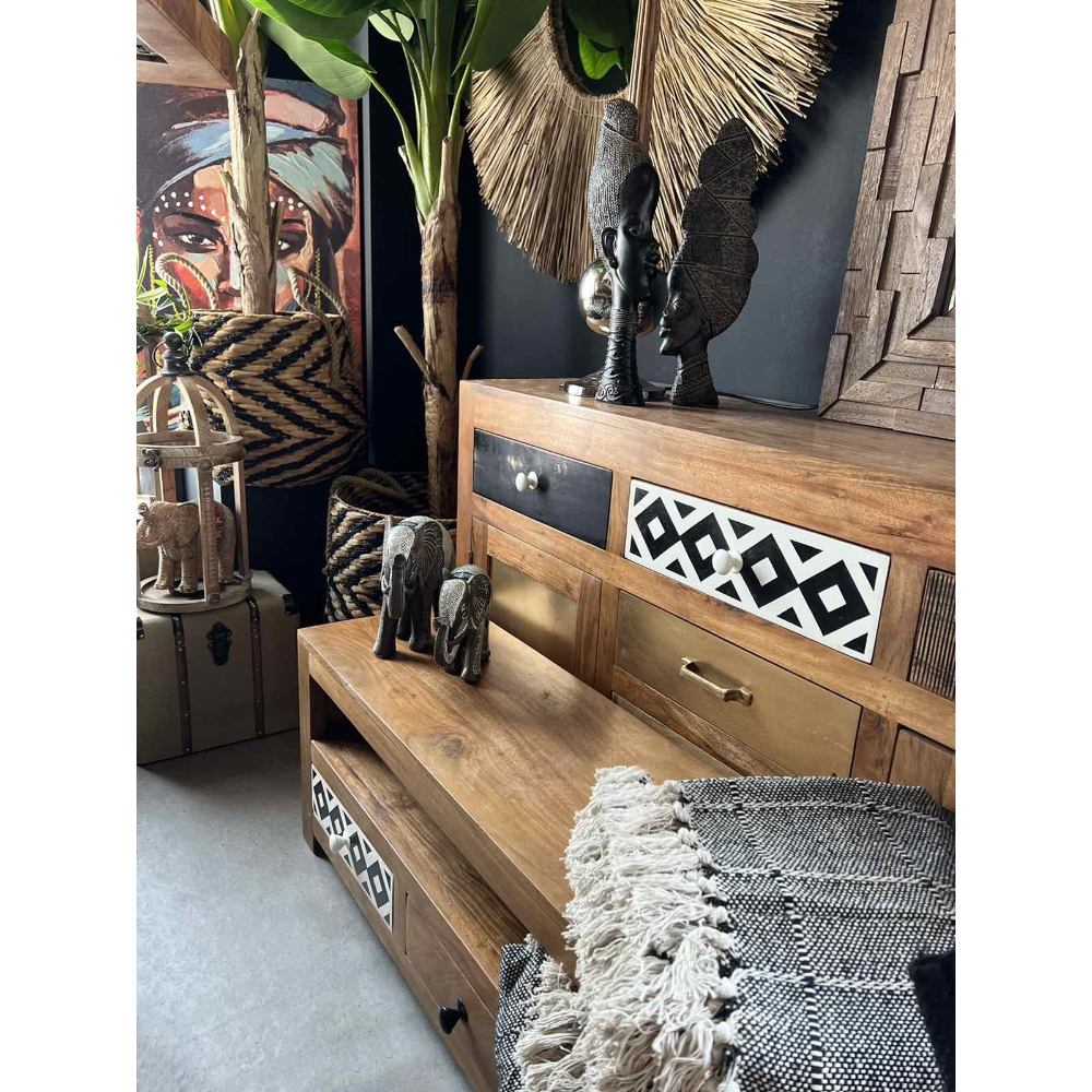 JABARI ΔΙΑΚΟΣΜΗΤΙΚΗ ΦΙΓΟΥΡΑ 15x5x42 POLYRESIN ΜΑΥΡΟ ΚΑΦΕ - Image 3