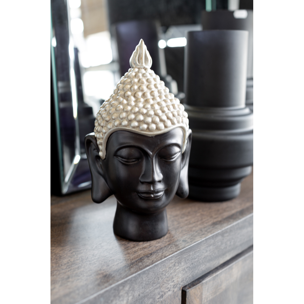 NAMIBI ΔΙΑΚΟΣΜΗΤΙΚΟ ΒΟΥΔΑΣ 16x15x30 POLYRESIN ΜΑΥΡΟ ΧΡΥΣΟ - Image 2