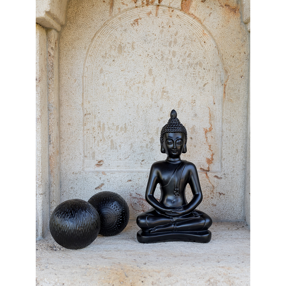 NABASA ΔΙΑΚΟΣΜΗΤΙΚΟ ΒΟΥΔΑΣ 18x10x29 POLYRESIN ΜΑΥΡΟ - Image 3