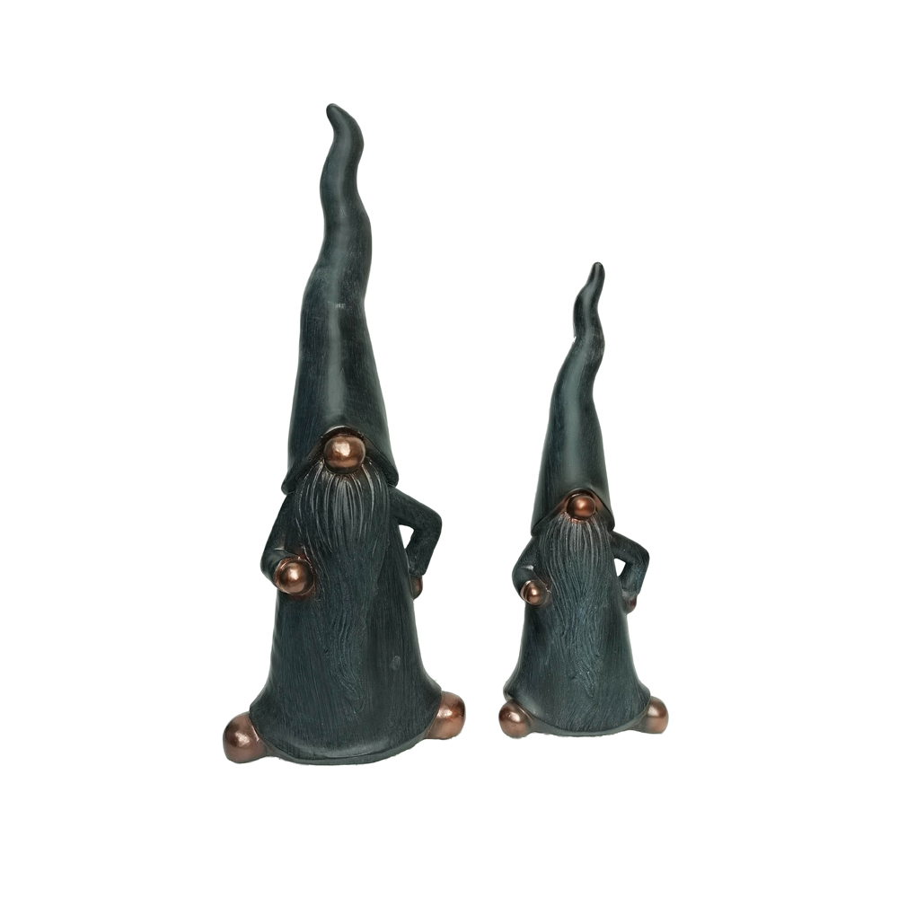 NISSE ΧΡΙΣΤΟΥΓΕΝΝΙΑΤΙΚΟ ΔΙΑΚΟΣΜΗΤΙΚΟ ΝΑΝΟΣ 21x15x57 POLYRESIN ΜΑΥΡΟ ΧΡΥΣΟ - Image 2