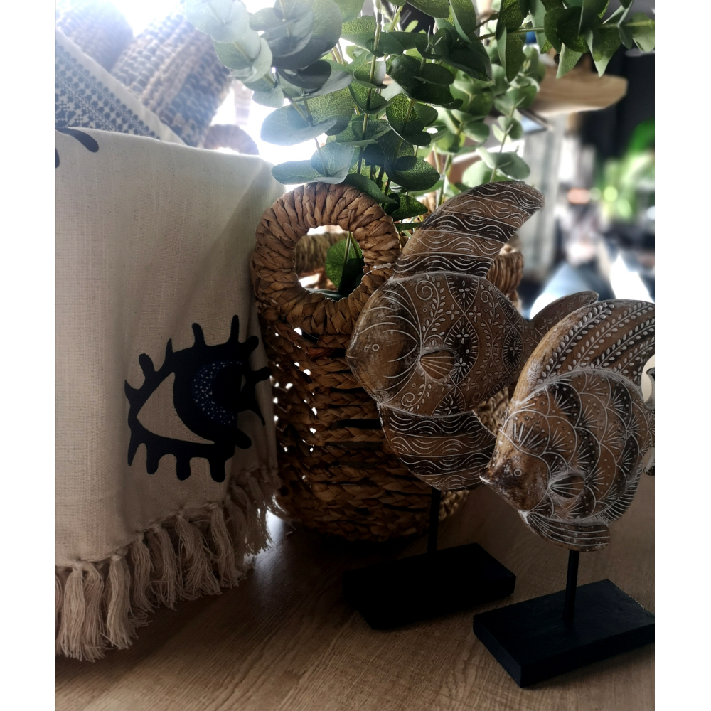 GOURAMI ΔΙΑΚΟΣΜΗΤΙΚΟ ΨΑΡΙ 26x6x33 POLYRESIN ΚΑΦΕ - Image 2