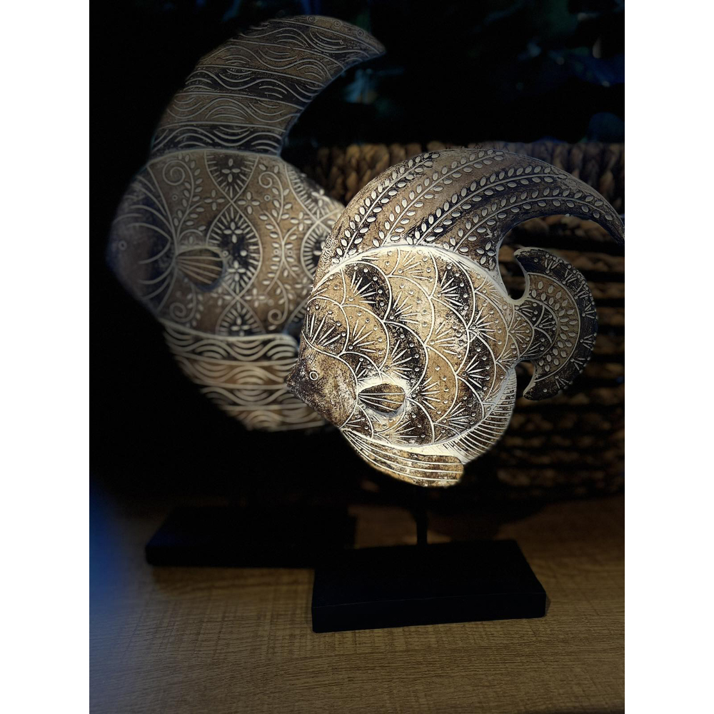 GOURAMI ΔΙΑΚΟΣΜΗΤΙΚΟ ΨΑΡΙ 19x6x25 POLYRESIN ΚΑΦΕ - Image 3