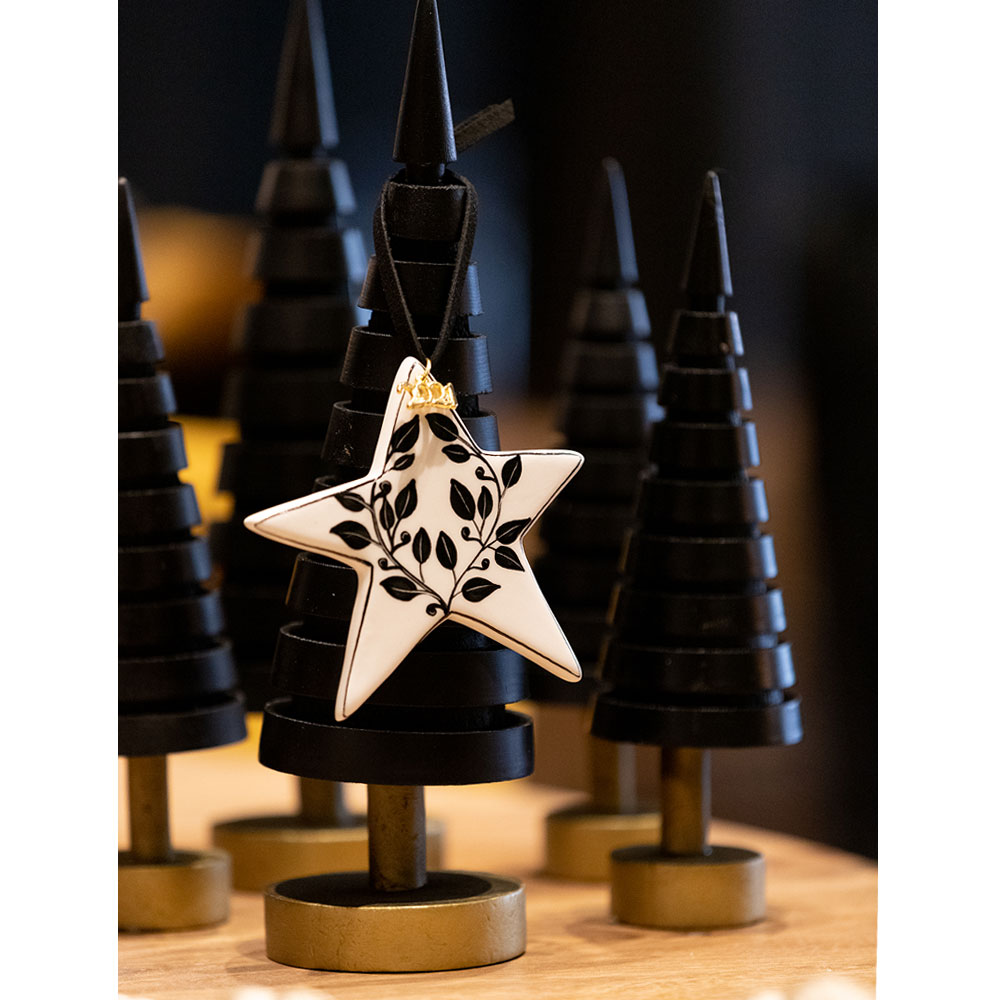 NIGHT ΧΡΙΣΤΟΥΓΕΝΝΙΑΤΙΚΟ ΔΙΑΚΟΣΜΗΤΙΚΟ ΔΕΝΤΡΟ 7x7x22 MDF ΜΑΥΡΟ - Image 2