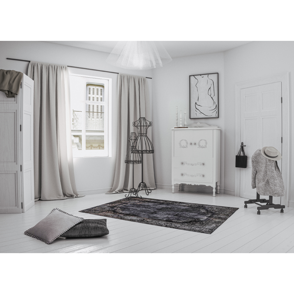 FIGURA ΠΙΝΑΚΑΣ ΔΙΑΚΟΣΜΗΣΗΣ 60x90x5 ΚΑΜΒΑΣ ΛΕΥΚΟ ΜΑΥΡΟ ΞΥΛΟ - Image 2