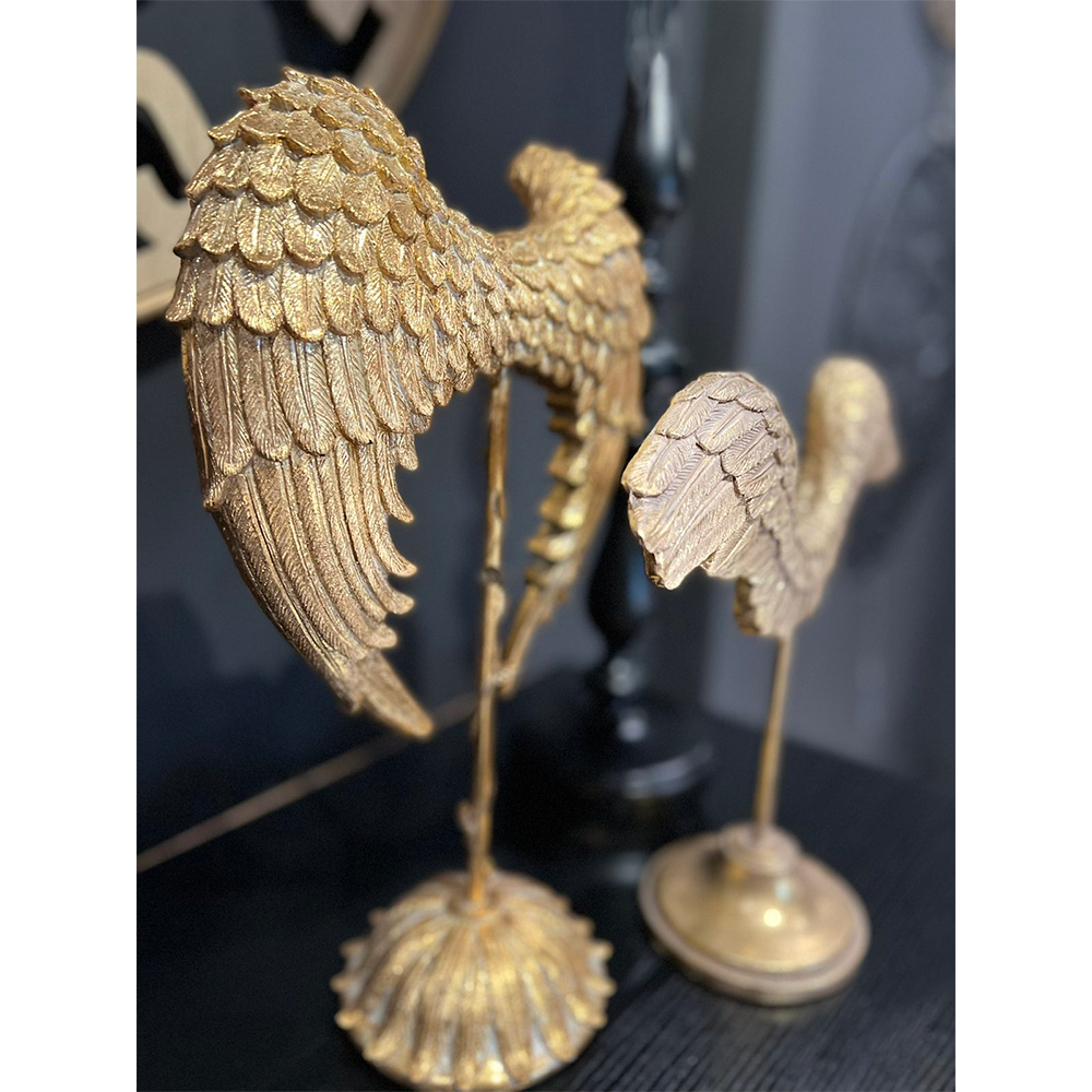 VOLE ΔΙΑΚΟΣΜΗΤΙΚΟ ΦΤΕΡΑ 27x14x41 POLYRESIN ΧΡΥΣΟ - Image 2