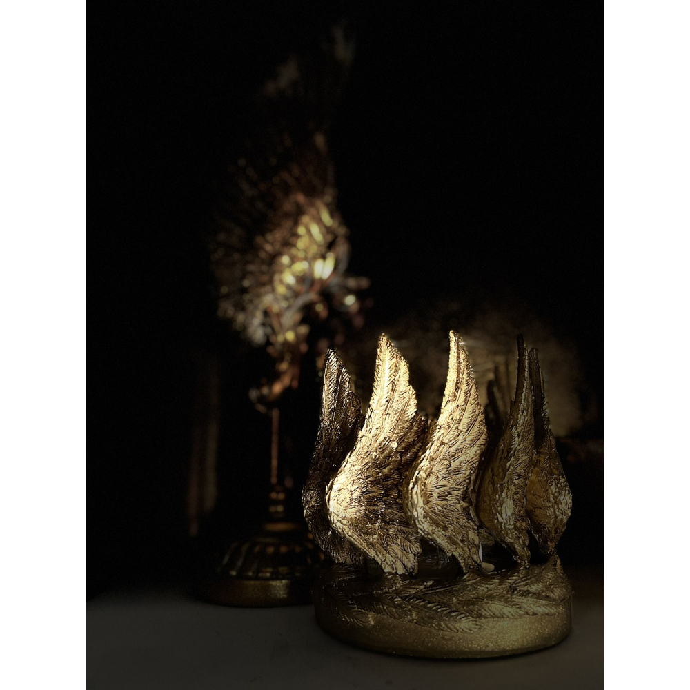 VOLE ΒΑΣΗ ΡΕΣΩ 15x15x18 POLYRESIN ΧΡΥΣΟ - Image 2