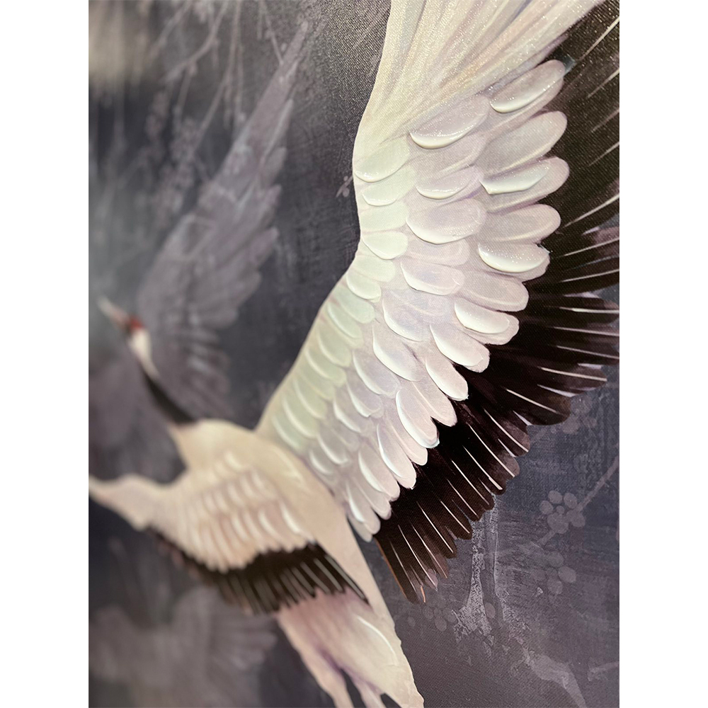 CRANE ΠΙΝΑΚΑΣ ΔΙΑΚΟΣΜΗΣΗΣ 83x83x5 ΚΑΜΒΑΣ ΠΕΤΡΟΛ ΛΕΥΚΟ ΞΥΛΟ ΜΑΥΡΟ - Image 2