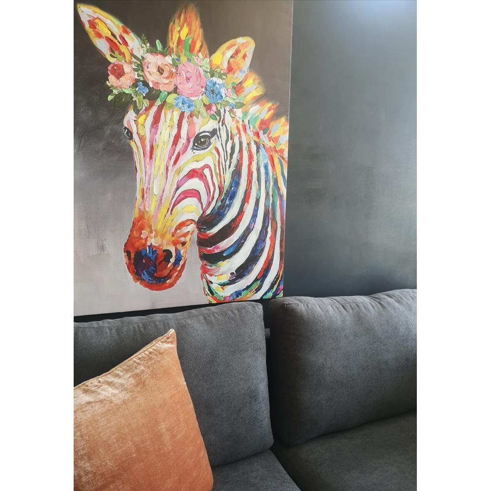 ZEBRA ΠΙΝΑΚΑΣ ΔΙΑΚΟΣΜΗΣΗΣ 80x120x4 ΚΑΜΒΑΣ ΠΟΛΥΧΡΩΜΟ - Image 3