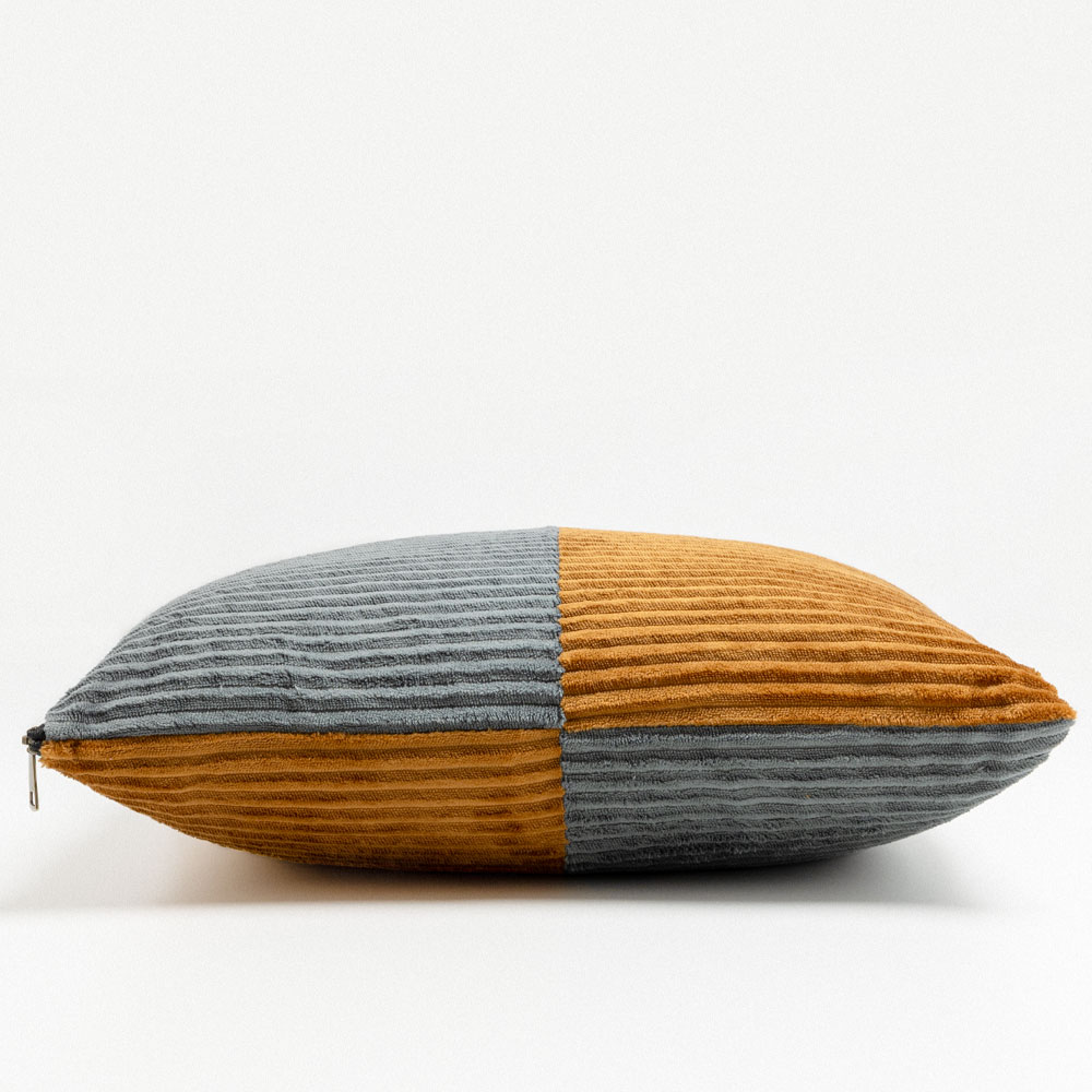 SENS ΔΙΑΚΟΣΜΗΤΙΚΟ ΜΑΞΙΛΑΡΙ 45x45 ΥΦΑΣΜΑ ΜΟΥΣΤΑΡΔΙ ΓΚΡΙ POLYESTER - Image 2