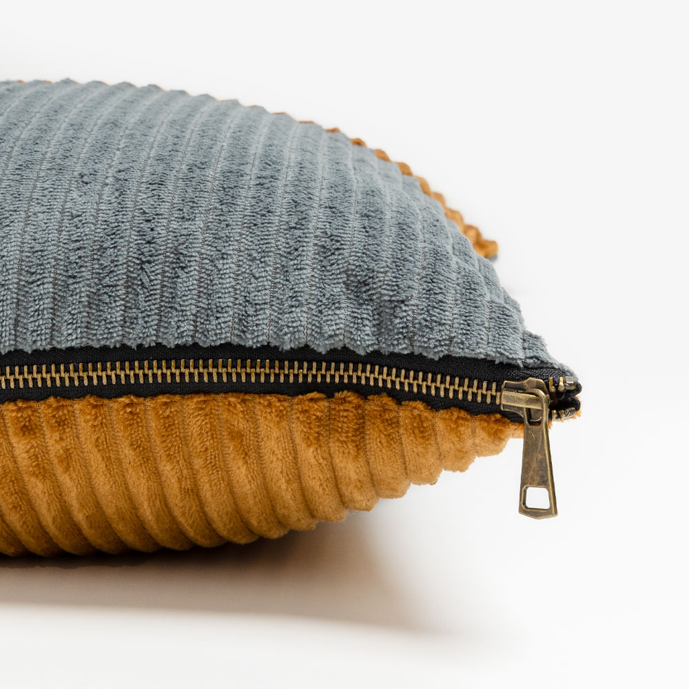 SENS ΔΙΑΚΟΣΜΗΤΙΚΟ ΜΑΞΙΛΑΡΙ 45x45 ΥΦΑΣΜΑ ΜΟΥΣΤΑΡΔΙ ΓΚΡΙ POLYESTER - Image 3