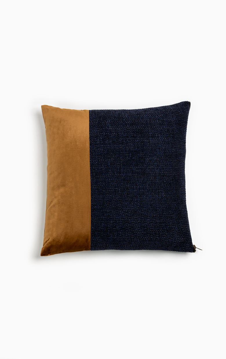 GLAM ΔΙΑΚΟΣΜΗΤΙΚΟ ΜΑΞΙΛΑΡΙ 45x45 ΥΦΑΣΜΑ ΜΠΛΕ ΧΡΥΣΟ POLYESTER