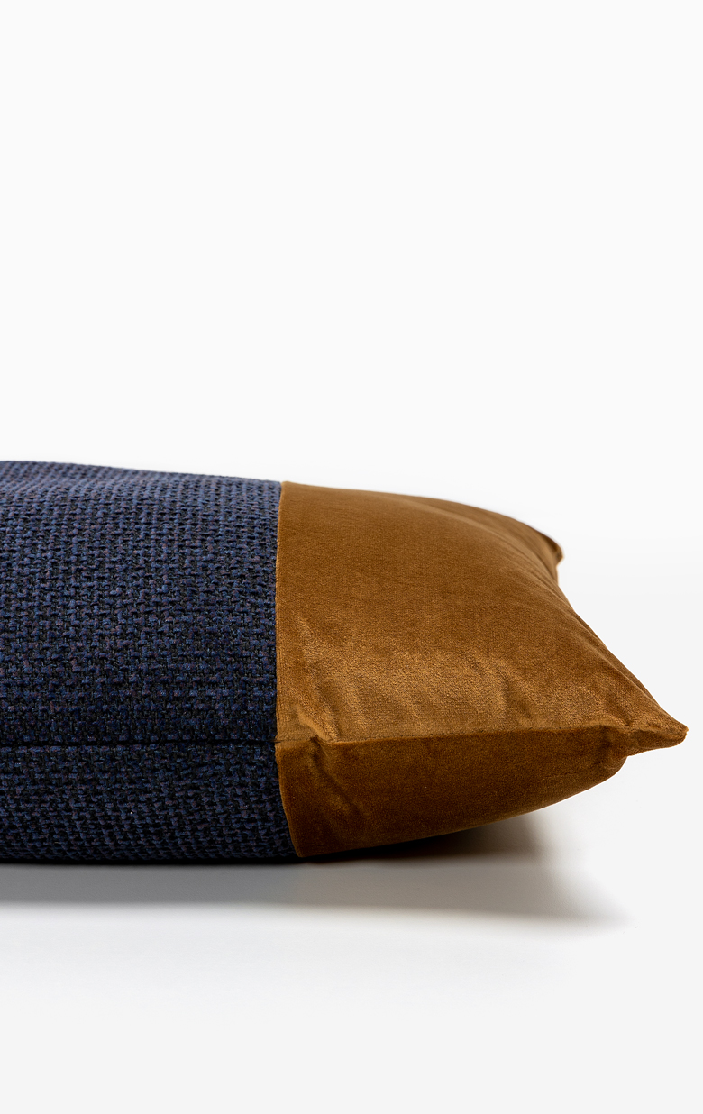 GLAM ΔΙΑΚΟΣΜΗΤΙΚΟ ΜΑΞΙΛΑΡΙ 45x45 ΥΦΑΣΜΑ ΜΠΛΕ ΧΡΥΣΟ POLYESTER - Image 2