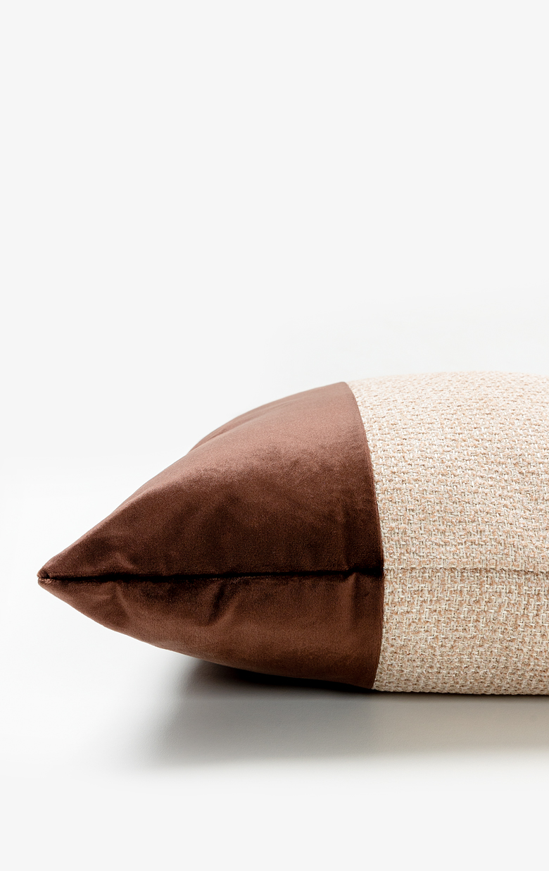 GLAM ΔΙΑΚΟΣΜΗΤΙΚΟ ΜΑΞΙΛΑΡΙ 45x45 ΥΦΑΣΜΑ RUSTY RED ΜΠΕΖ POLYESTER - Image 2