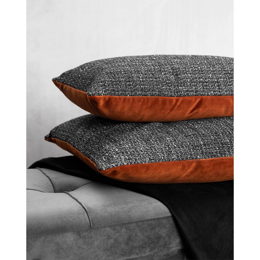 TUIL ΔΙΑΚΟΣΜΗΤΙΚΟ ΜΑΞΙΛΑΡΙ 30x50 ΥΦΑΣΜΑ ΑΝΘΡΑΚΙ ΚΕΡΑΜΙΔΙ POLYESTER - Image 2