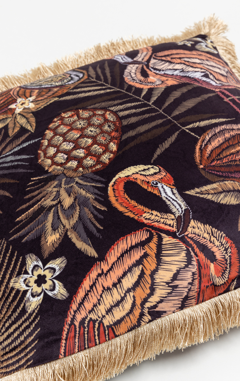 FLAMINGO ΔΙΑΚΟΣΜΗΤΙΚΟ ΜΑΞΙΛΑΡΙ 45x45 ΥΦΑΣΜΑ ΠΟΛΥΧΡΩΜΟ - Image 2