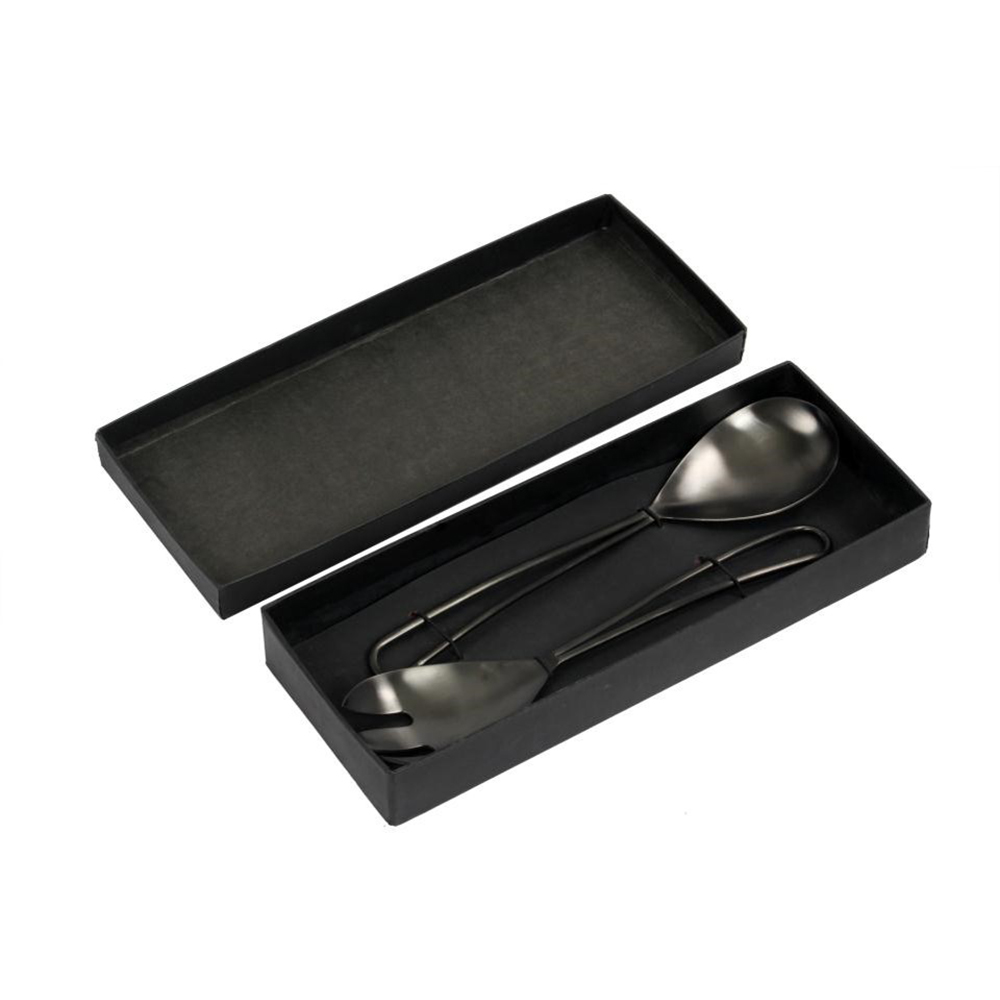 MATT SET ΣΕΡΒΙΡΙΣΜΑΤΟΣ ΣΑΛΑΤΑΣ SET 2ΤΜΧ 29x7x2 ΑΤΣΑΛΙ ΜΑΥΡΟ - Image 2