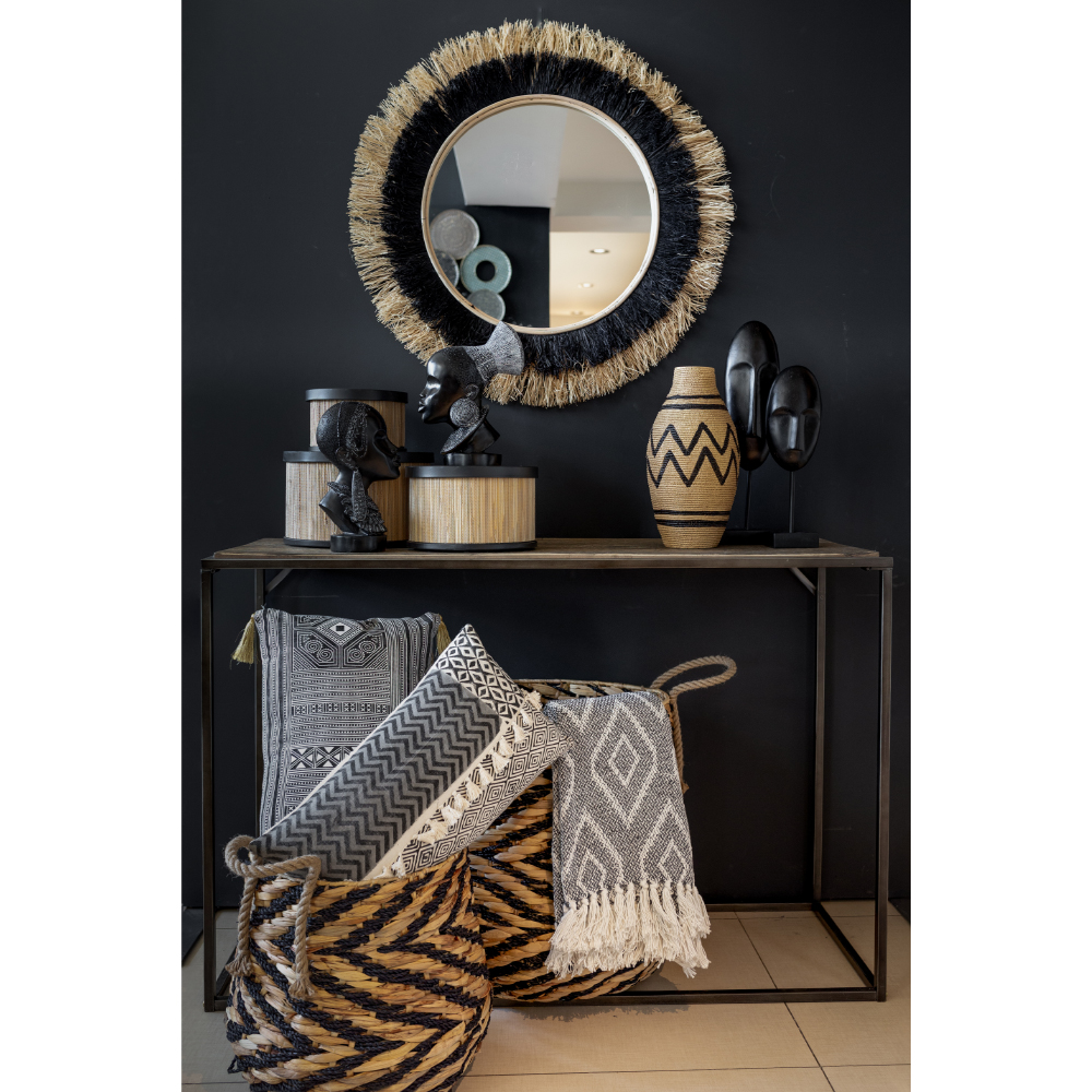 SPICA ΚΑΛΑΘΙ SET 2ΤΜΧ 55x55x64 ΥΑΚΙΝΘΟΣ ΦΥΣΙΚΟ ΜΑΥΡΟ ΣΙΔΕΡΟ - Image 2