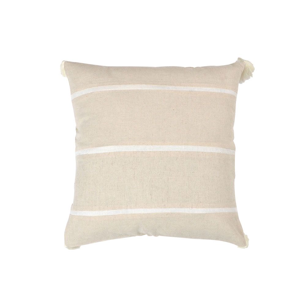 AMMOS 7 ΔΙΑΚΟΣΜΗΤΙΚΟ ΜΑΞΙΛΑΡΙ 45x45cm ΥΦΑΣΜΑ ΜΠΕΖ ΒΑΜΒΑΚΙ