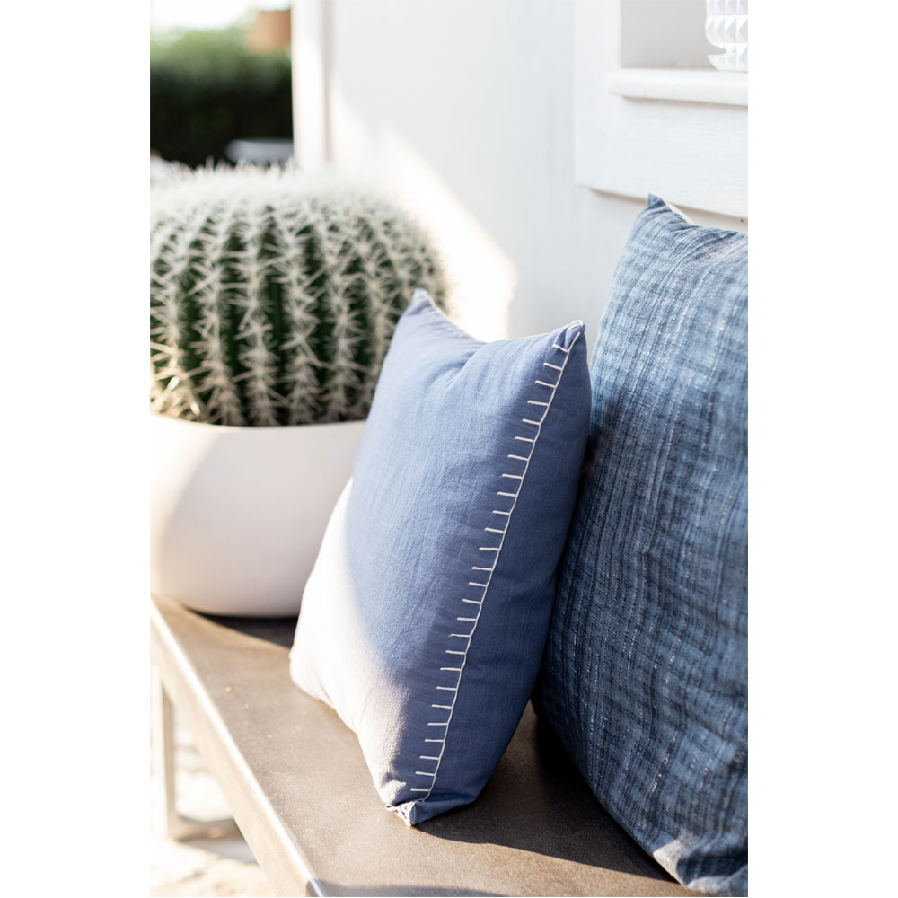 AGADIR 6 ΔΙΑΚΟΣΜΗΤΙΚΟ ΜΑΞΙΛΑΡΙ 45x45 ΒΑΜΒΑΚΙ ΜΠΛΕ - Image 2