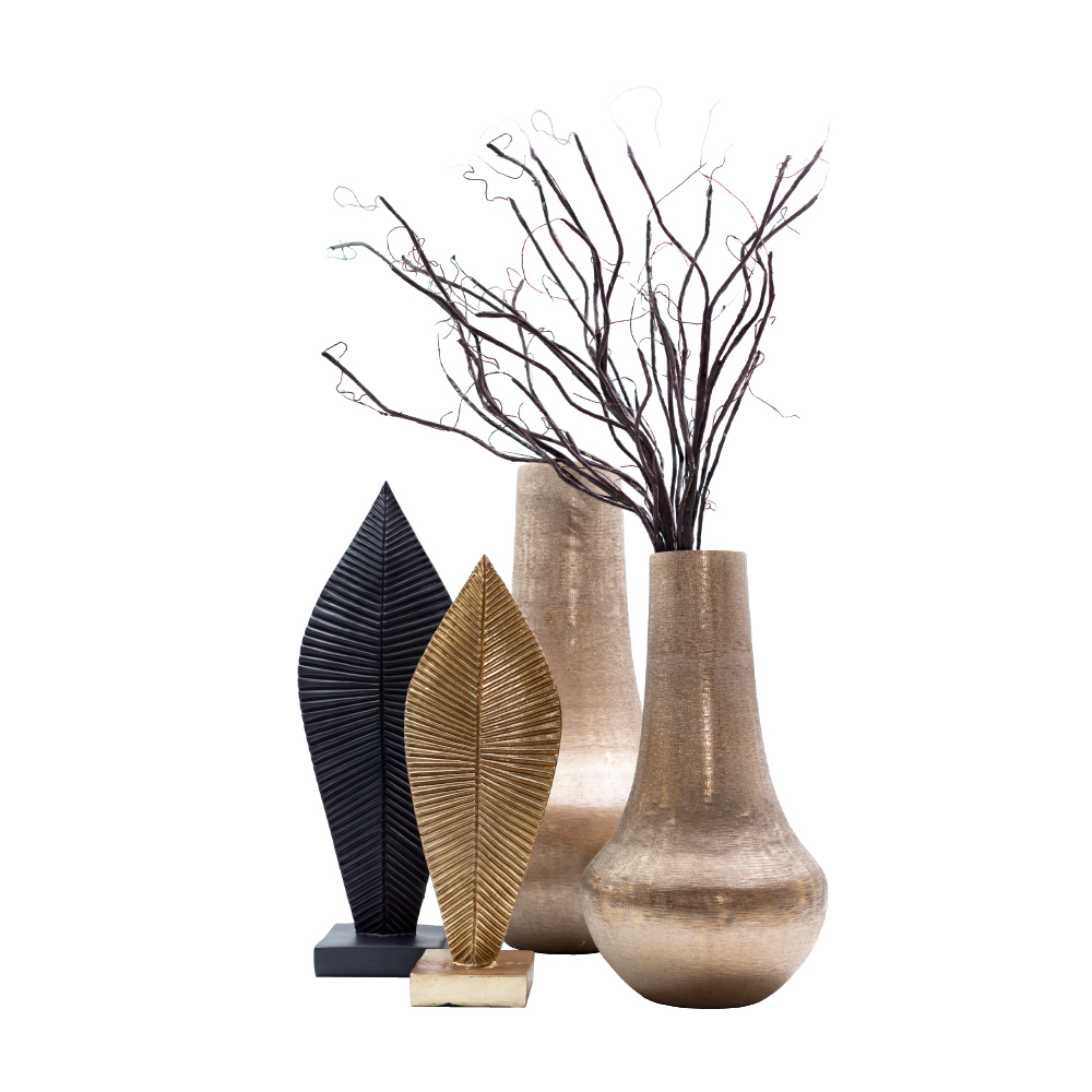 PANDANUS 2 ΔΙΑΚΟΣΜΗΤΙΚΟ TOTEM 17x12x48 POLYRESIN ΧΡΥΣΟ - Image 2