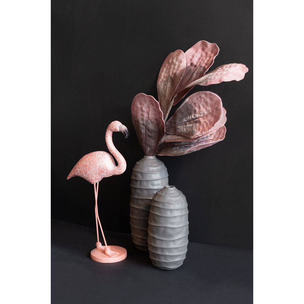 ROSEUS ΔΙΑΚΟΣΜΗΤΙΚΟ ΦΛΑΜΙΝΓΚΟ 24x12x46 POLYRESIN ΡΟΖ - Image 3