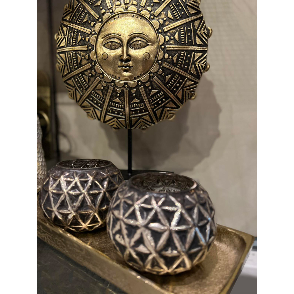 OSIRIS ΔΙΑΚΟΣΜΗΤΙΚΟ TOTEM 28x8x40 POLYRESIN ΜΠΡΟΝΖΕ ΜΑΥΡΟ ΜΕΤΑΛΛΟ - Image 3